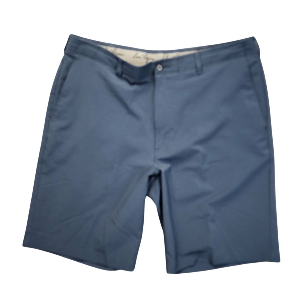 Ben‎ Hogan Mens Blue Performance Golf Shorts Size 36 Stretch Flat Front Solid